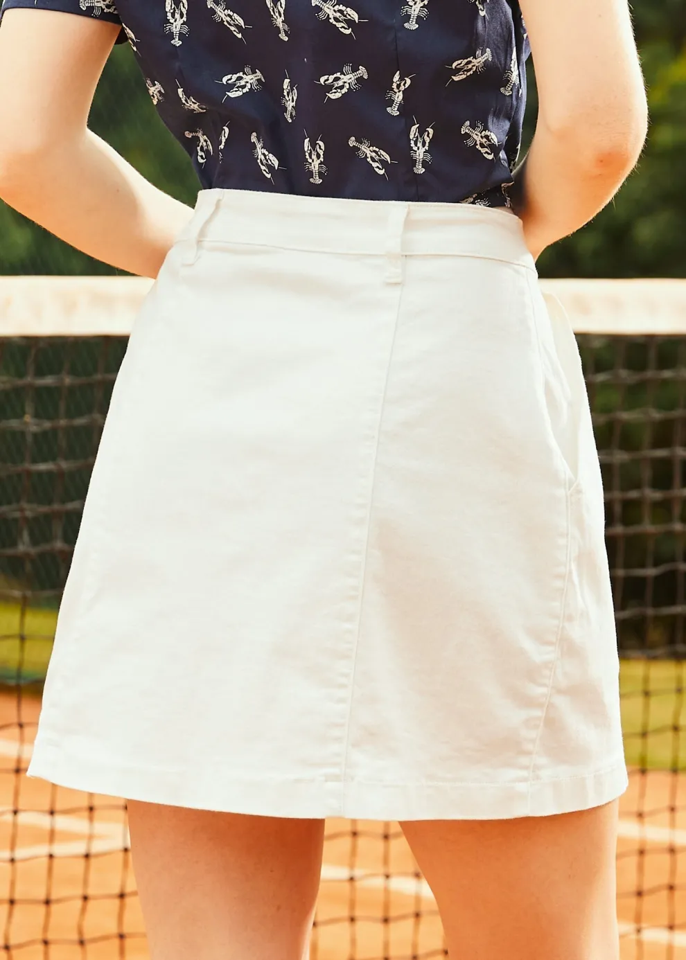 A Spring Fling Button Down A-Line Skirt