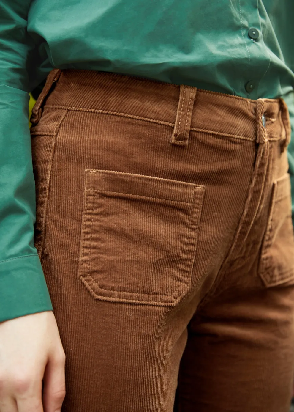 All Aboard For Corduroy Flare-Leg Pants