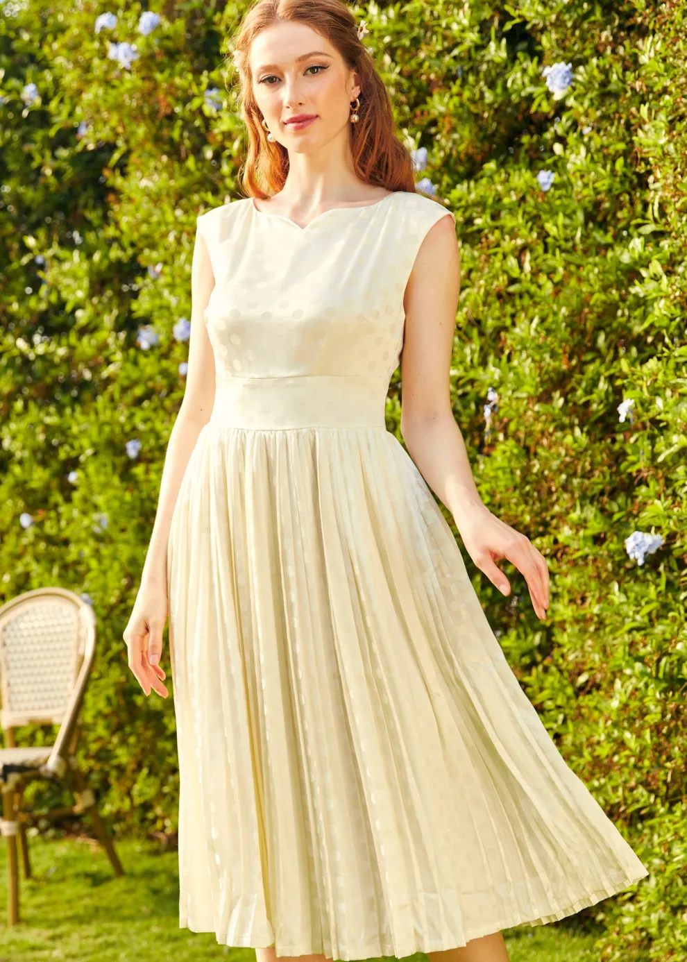 Always In My Dots Fit and Flare Dress