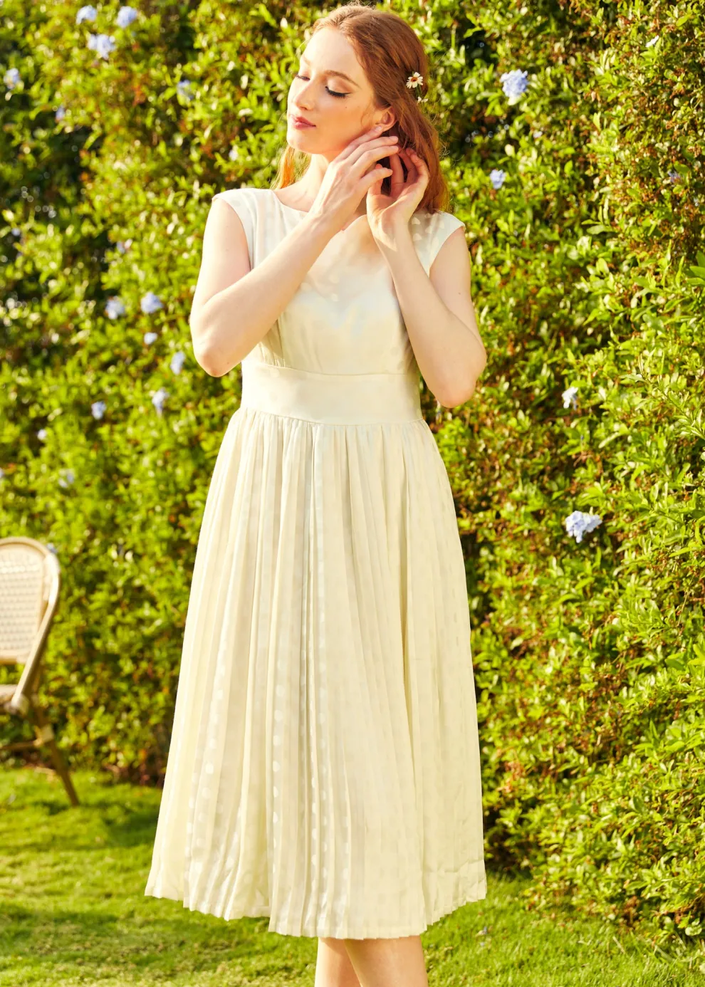 Always In My Dots Fit and Flare Dress