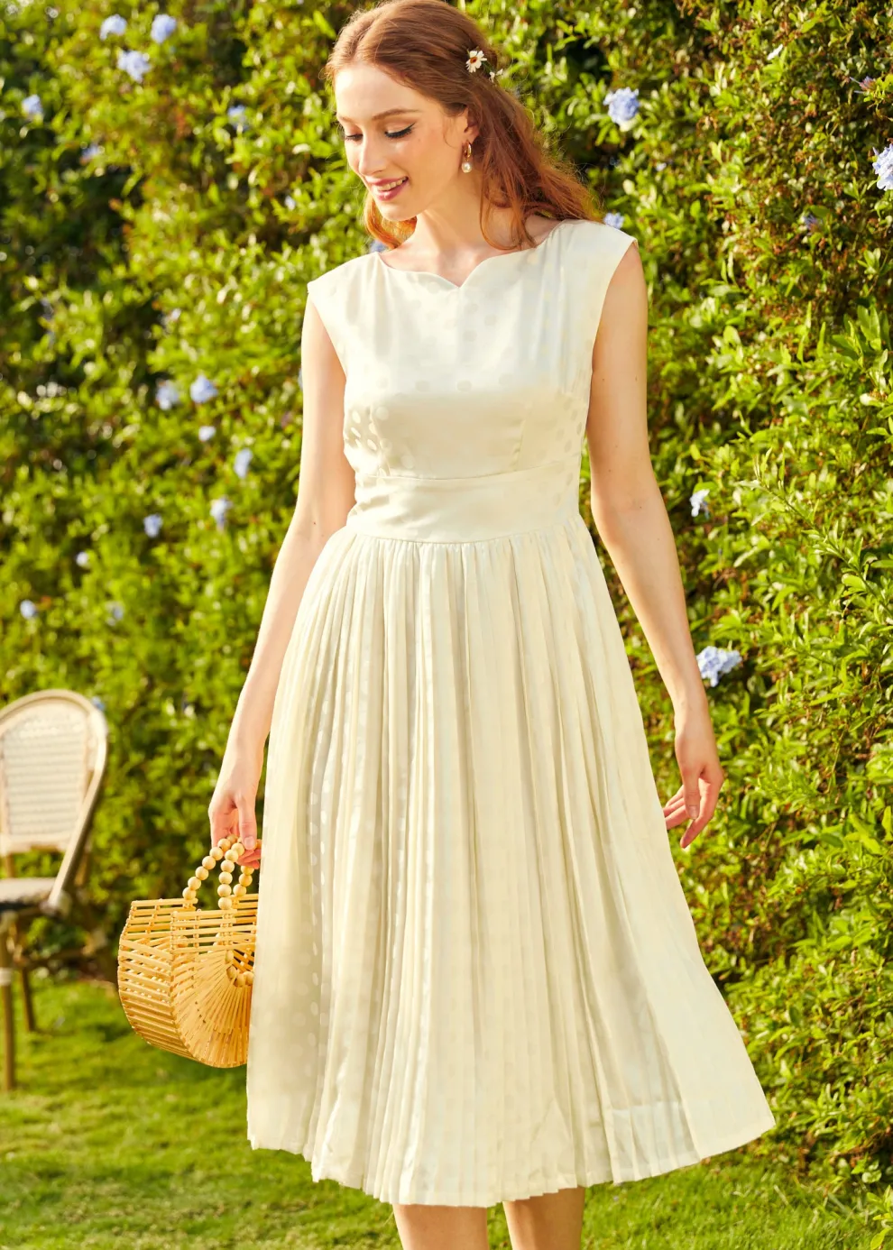 Always In My Dots Fit and Flare Dress