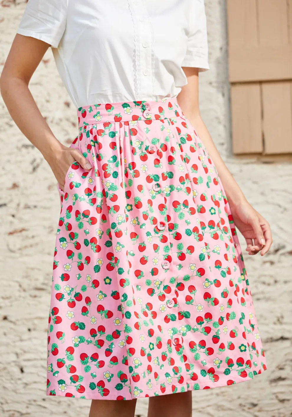 Berries & Blossoms A-Line Skirt