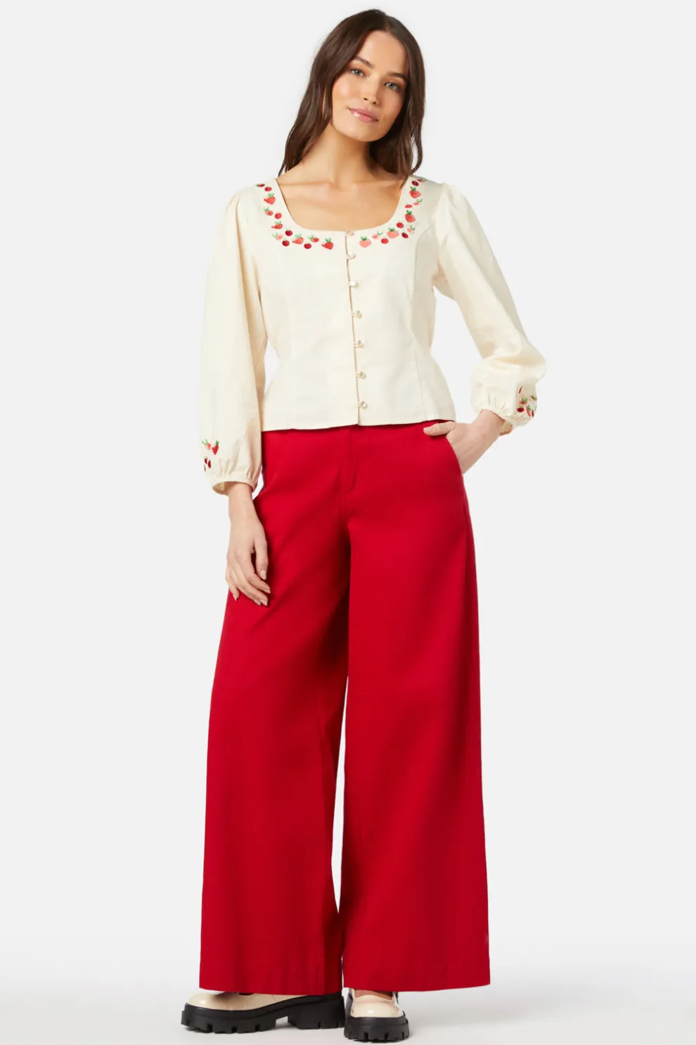 Bessie Embroidered Top