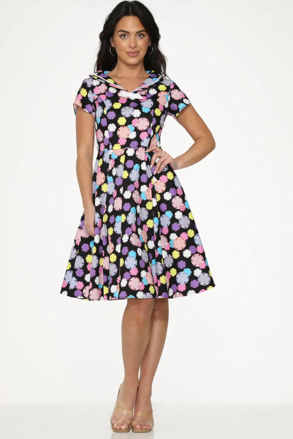 Black & Purple Swing Dress