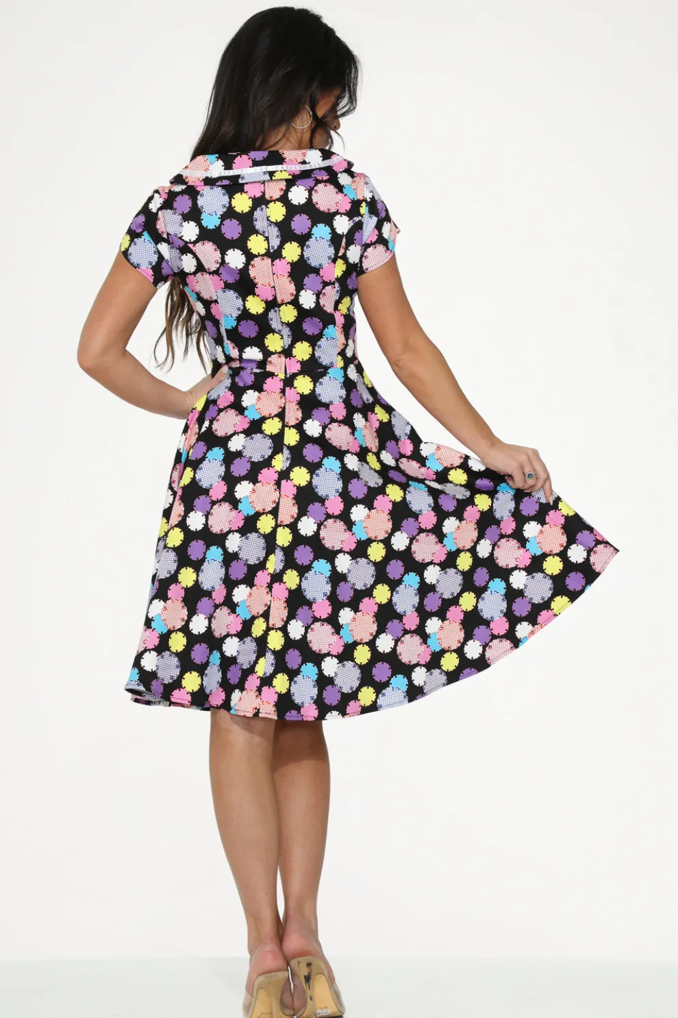 Black & Purple Swing Dress