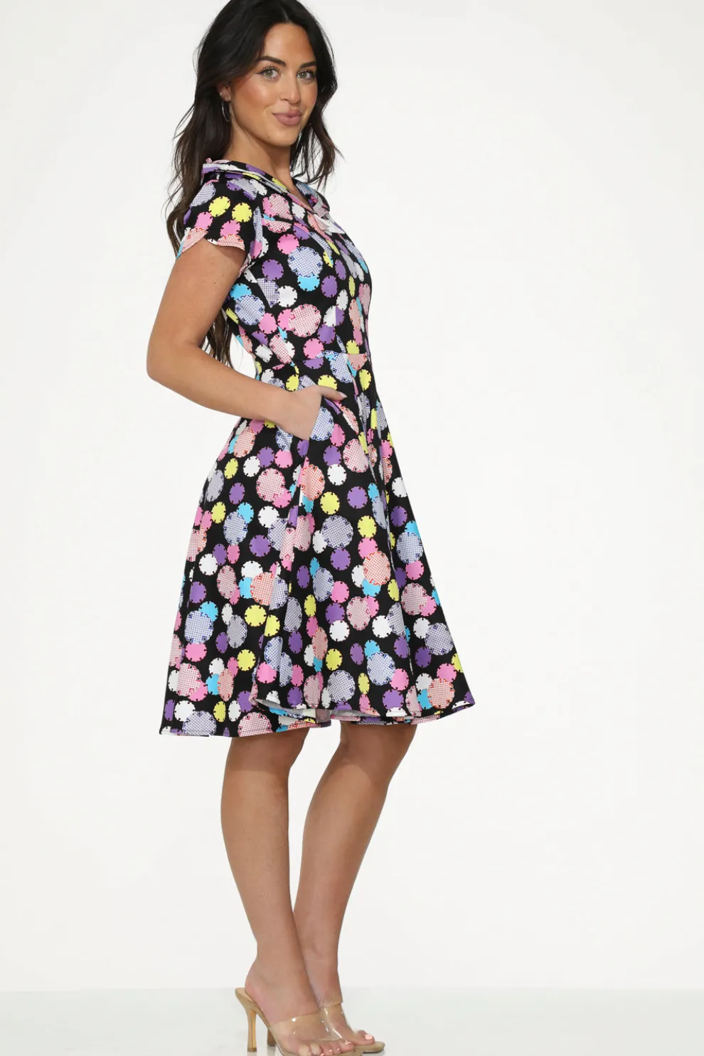 Black & Purple Swing Dress