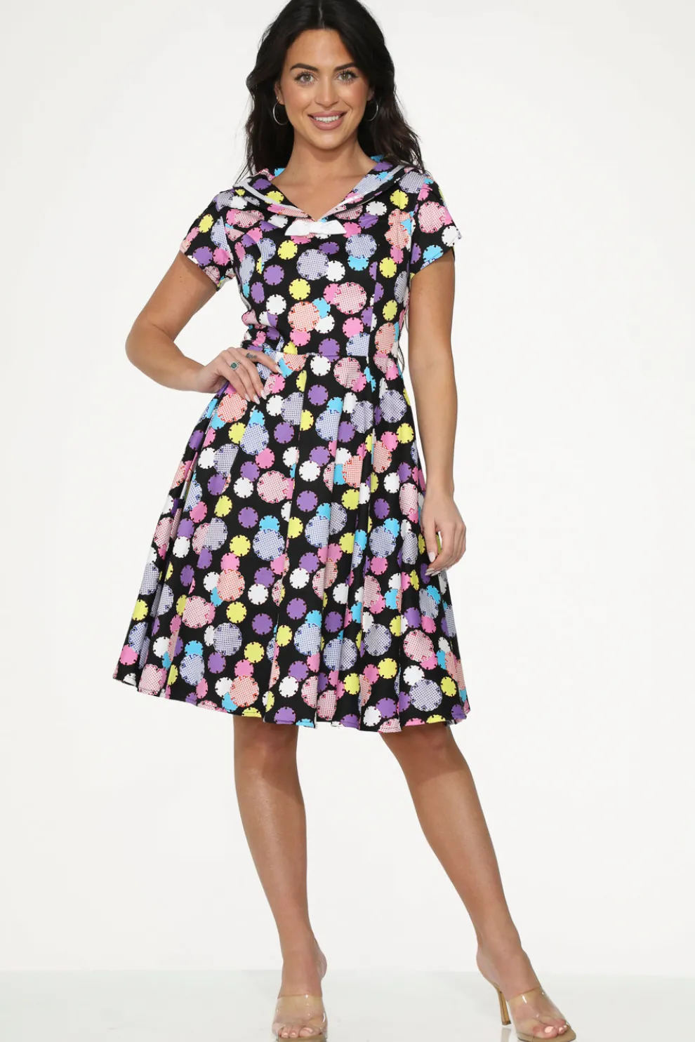 Black & Purple Swing Dress