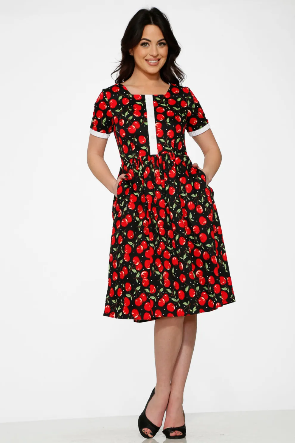 Black & Red Cherry Dress