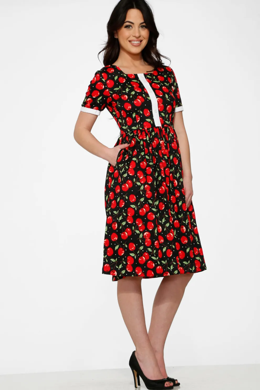 Black & Red Cherry Dress