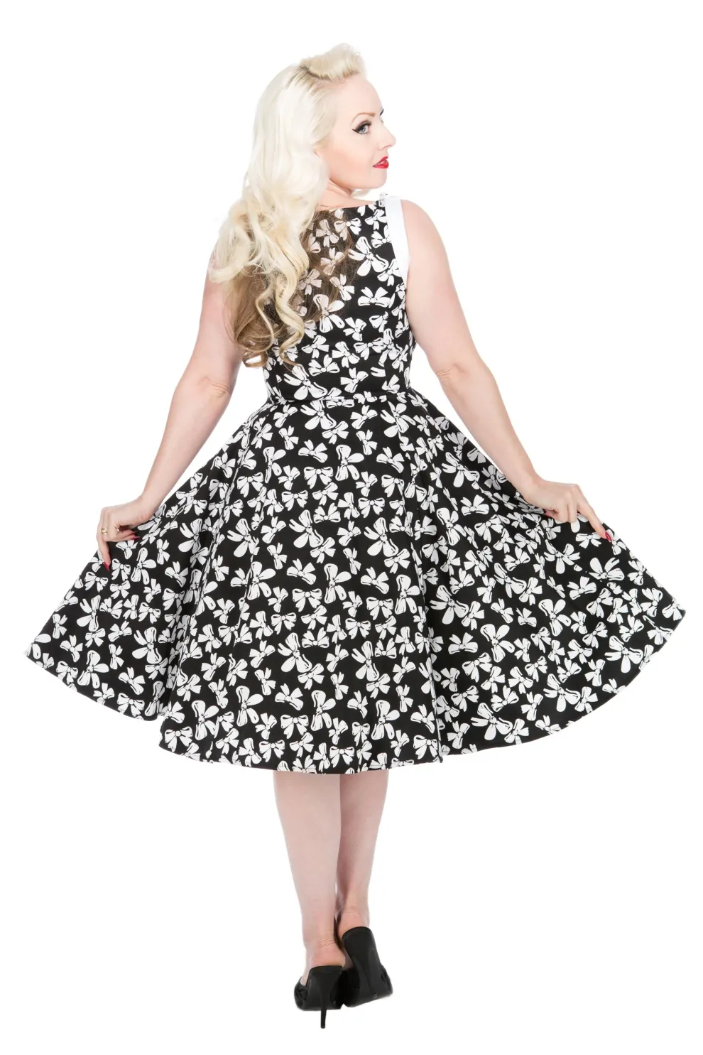 Black & White Bow Swing Dress