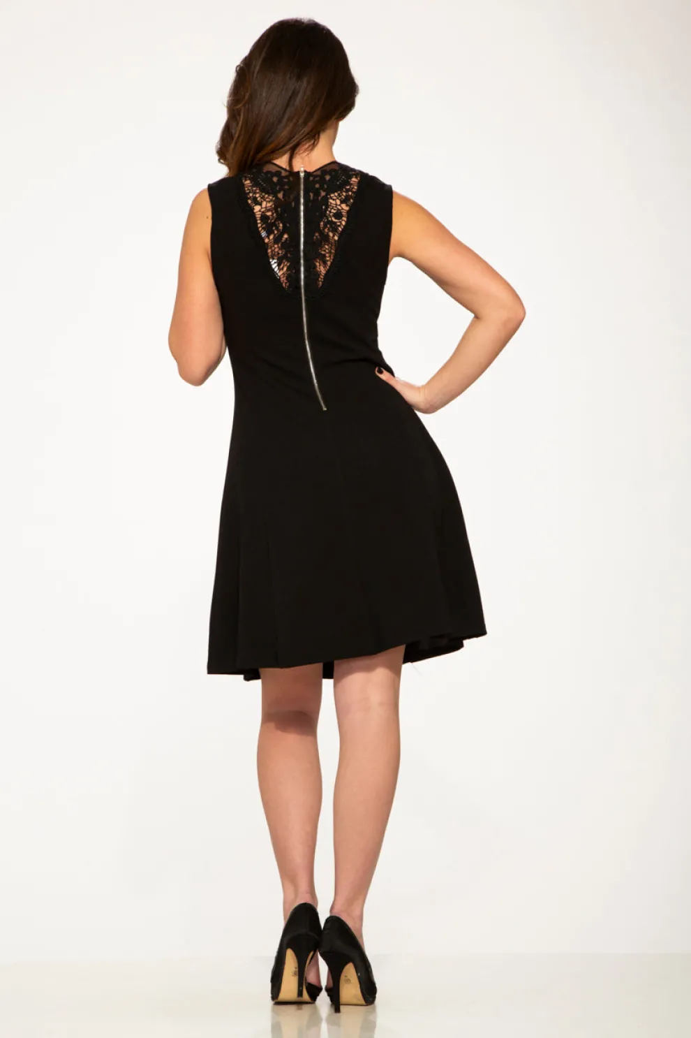 Black Mini Night Out Swing Dress
