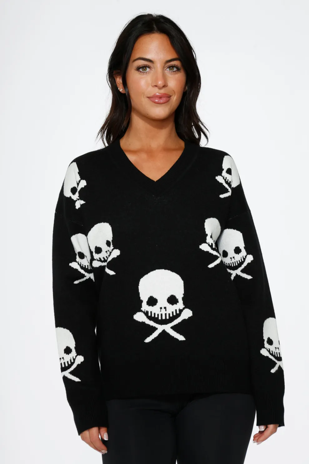 Black Skulls Sweater