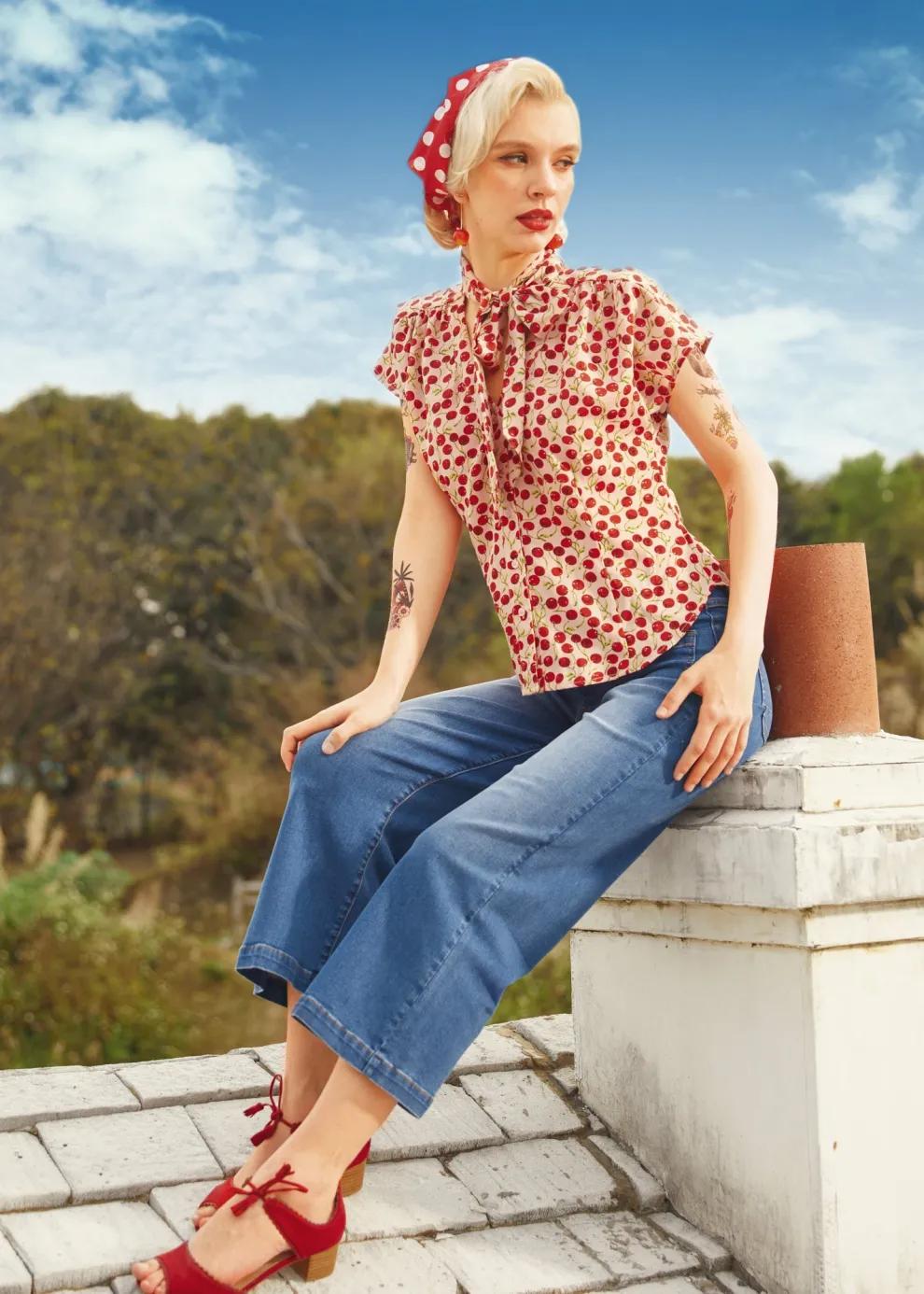 Boardwalk Beauty Wide Leg Crop Jeans