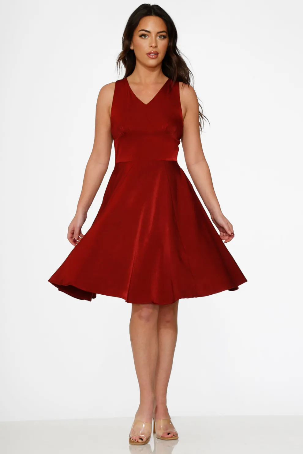 Burgundy Swing Dress