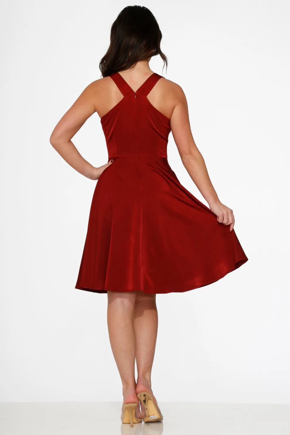 Burgundy Swing Dress