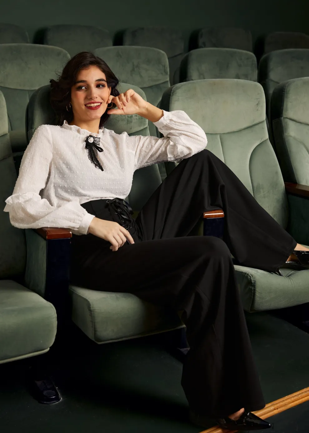 Bygone Beauty Balloon Sleeve Blouse