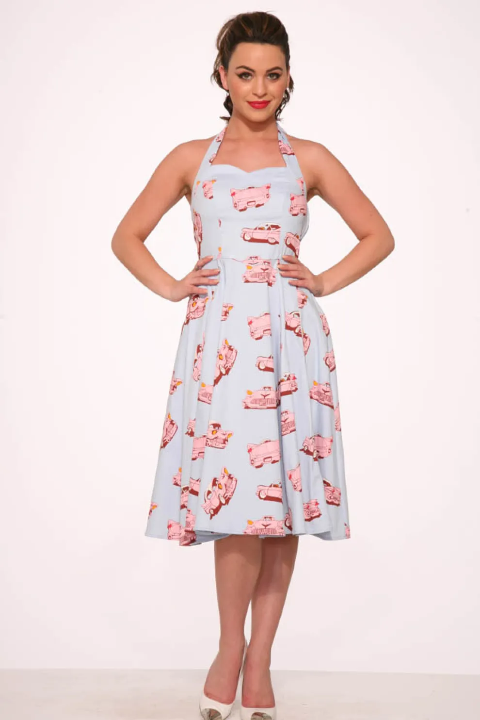 Car Hop Halter Swing Dress