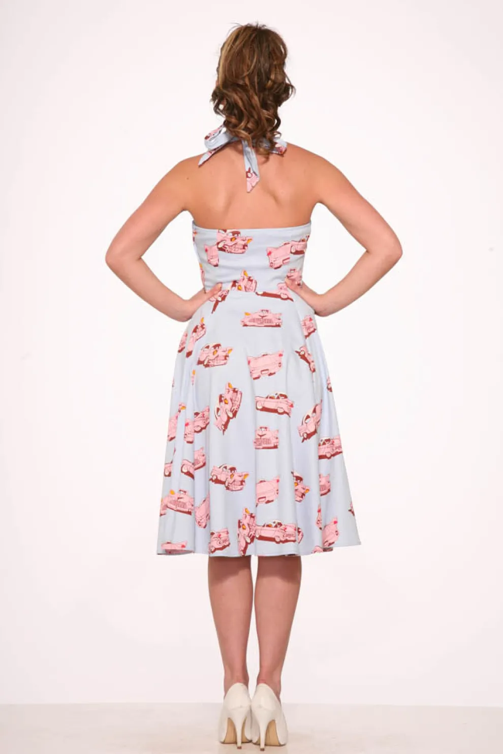 Car Hop Halter Swing Dress