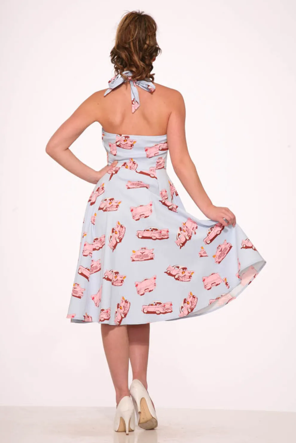 Car Hop Halter Swing Dress