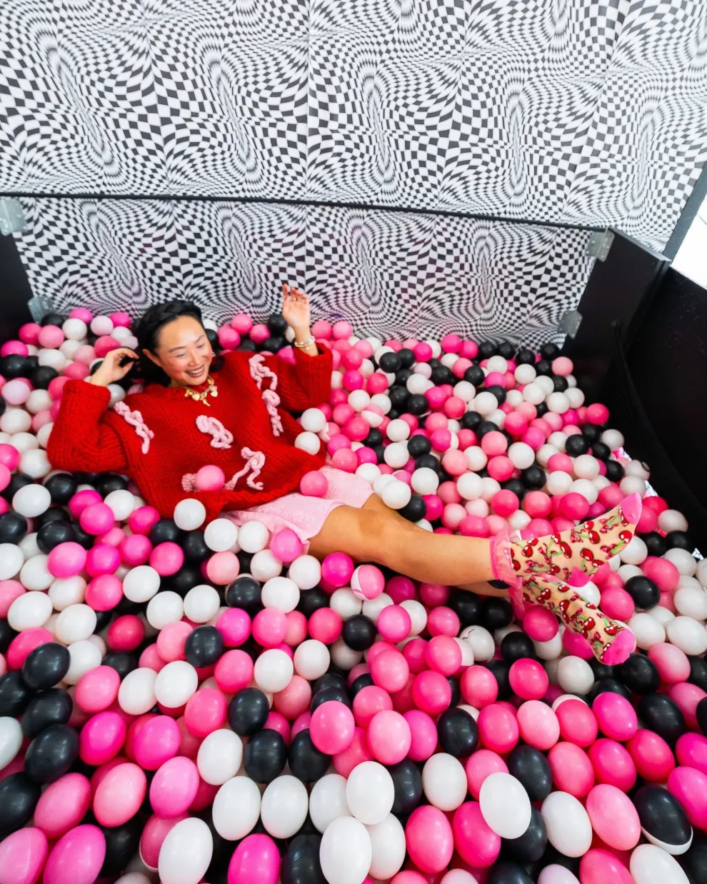 Cherry Bow Ruffle Sheer Crew Sock