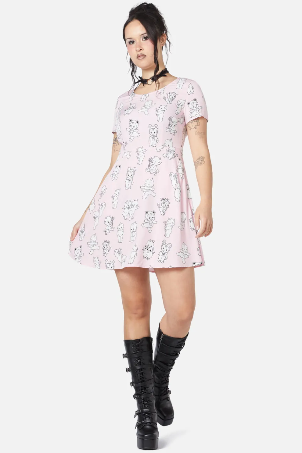 Cherub Face Printed Dress