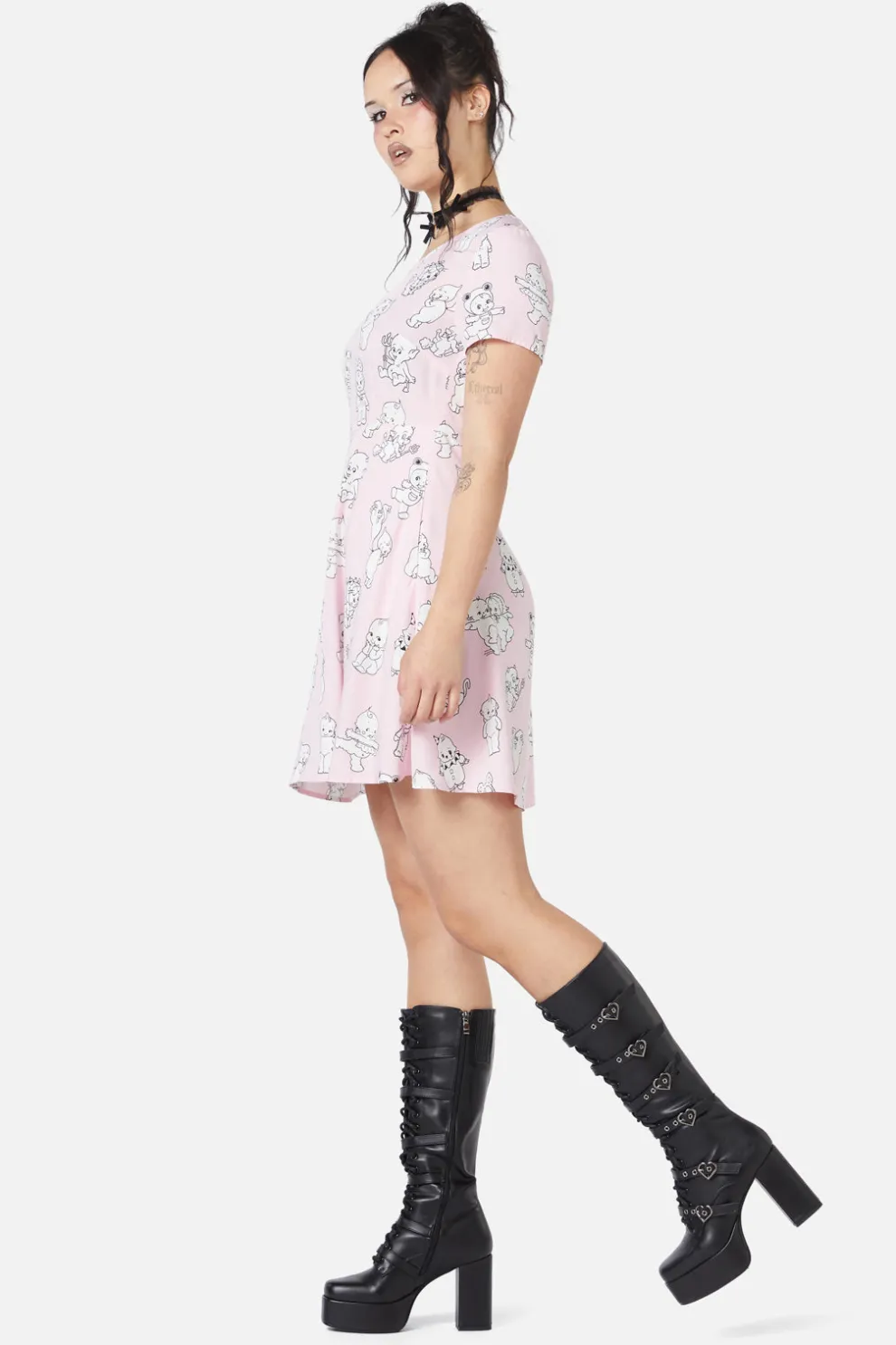 Cherub Face Printed Dress