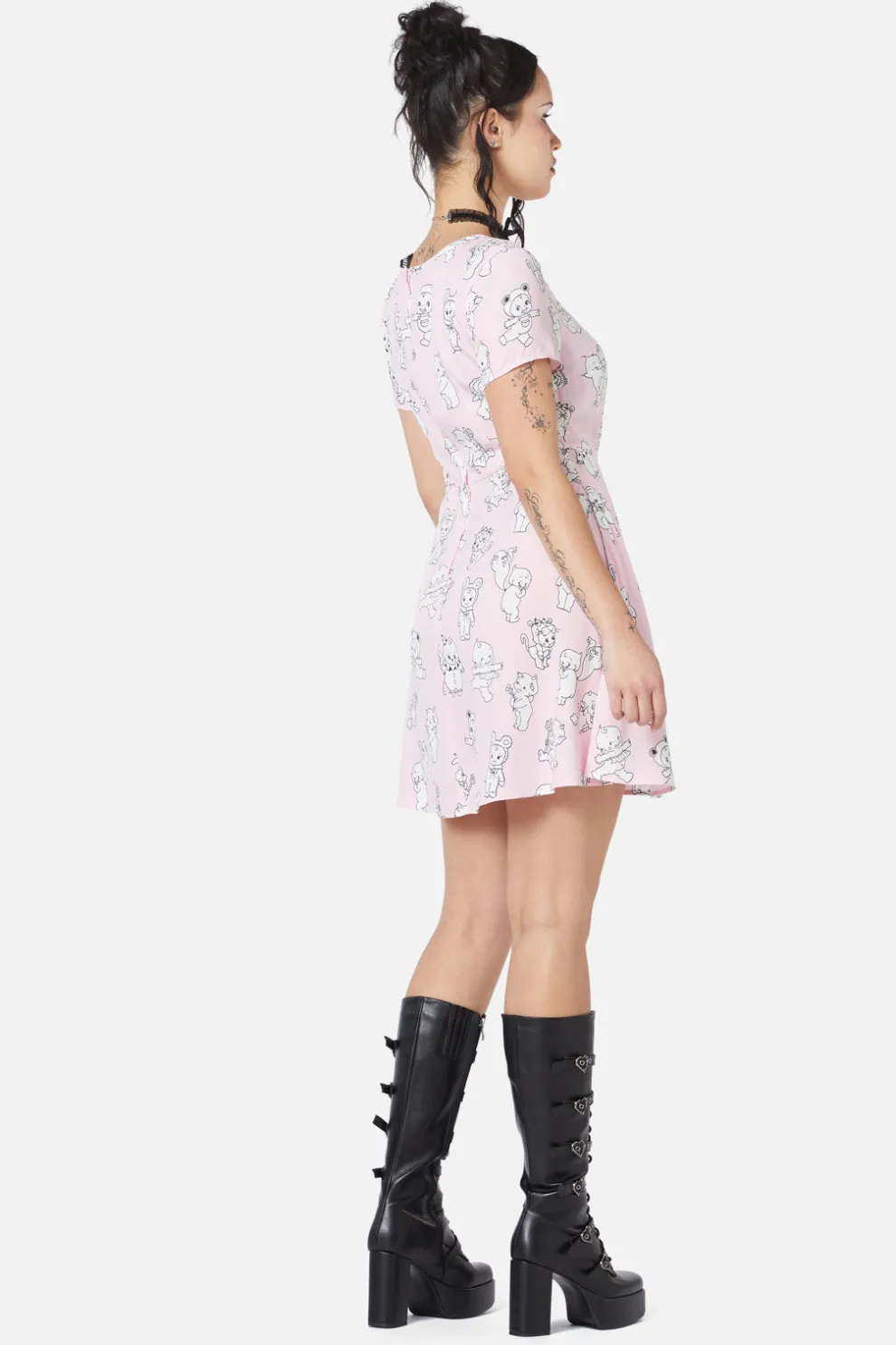 Cherub Face Printed Dress