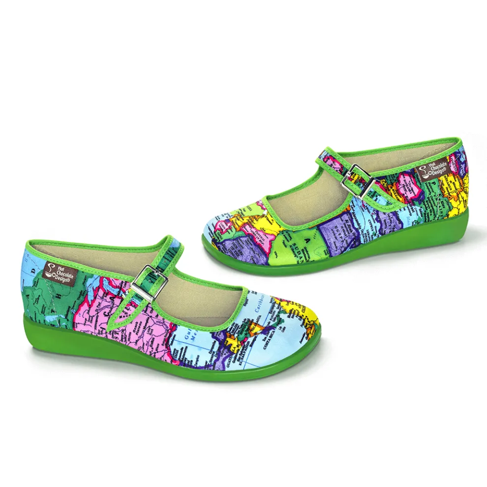 Chocolaticas® Bon Voyage Women's Mary Jane Flat