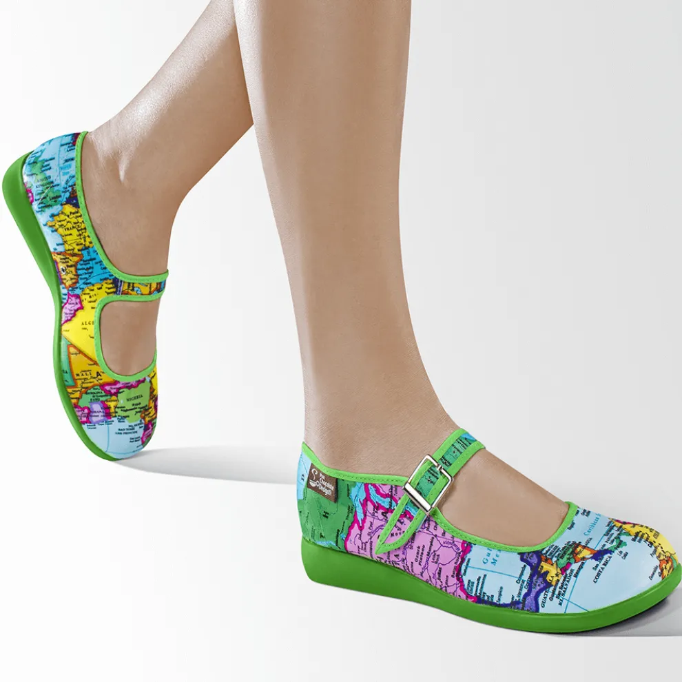 Chocolaticas® Bon Voyage Women's Mary Jane Flat
