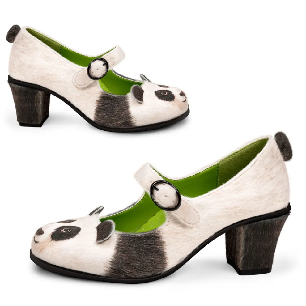 Chocolaticas® Mid Heels Panda Women's Mary Jane Pump