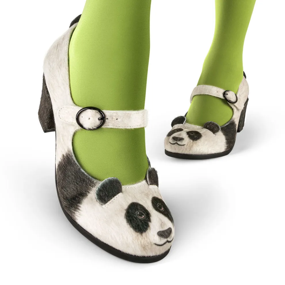 Chocolaticas® Mid Heels Panda Women's Mary Jane Pump