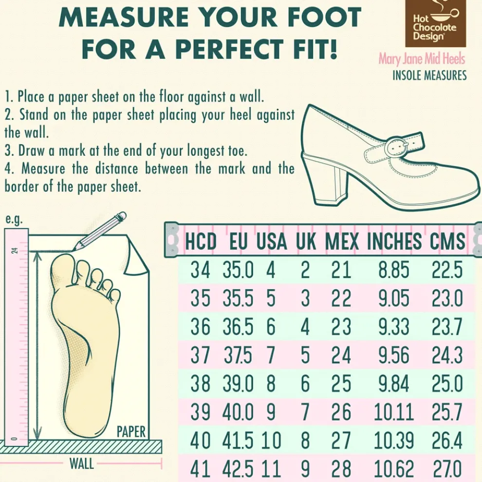 Chocolaticas® Mid Heels Panda Women's Mary Jane Pump