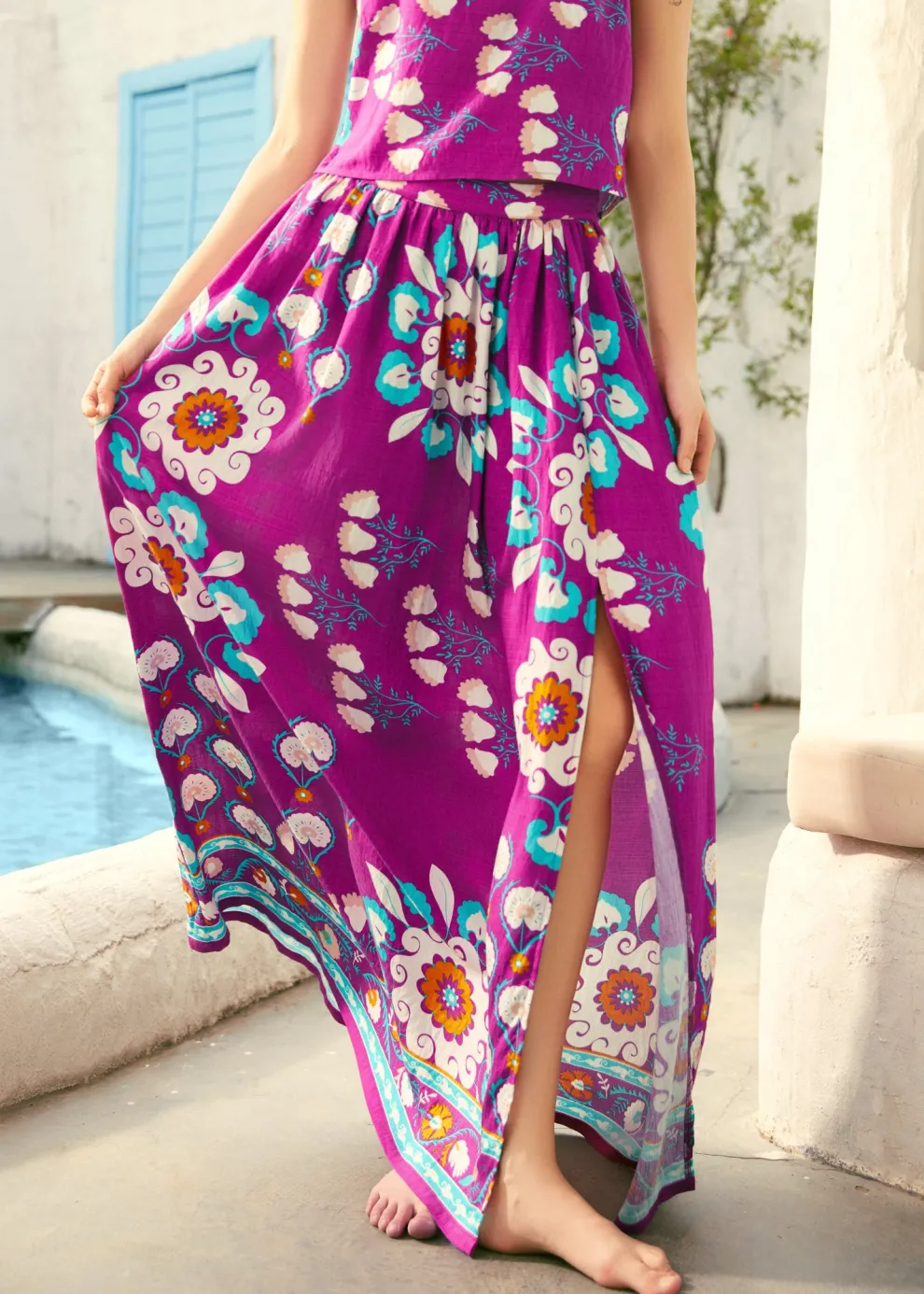 Coastline Calling Maxi Skirt