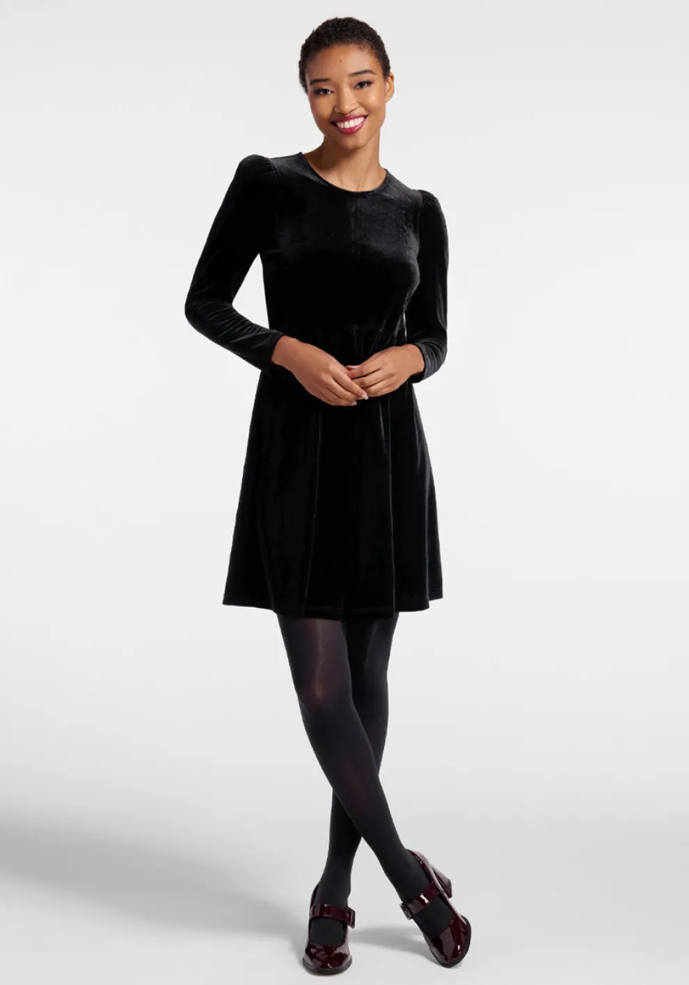 Crushing On You Velvet Skater Dress