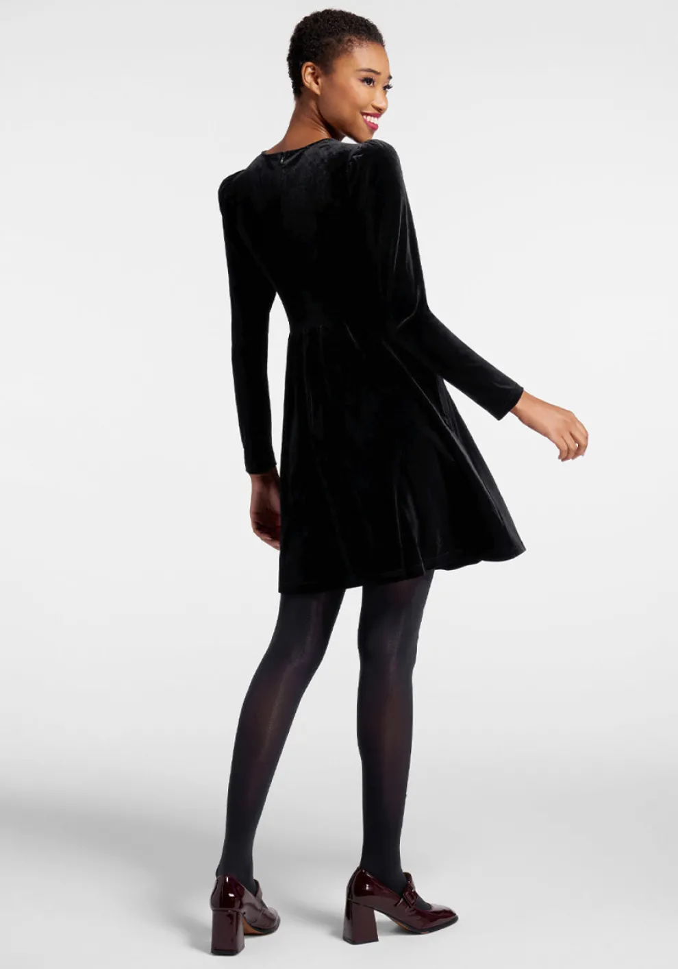 Crushing On You Velvet Skater Dress