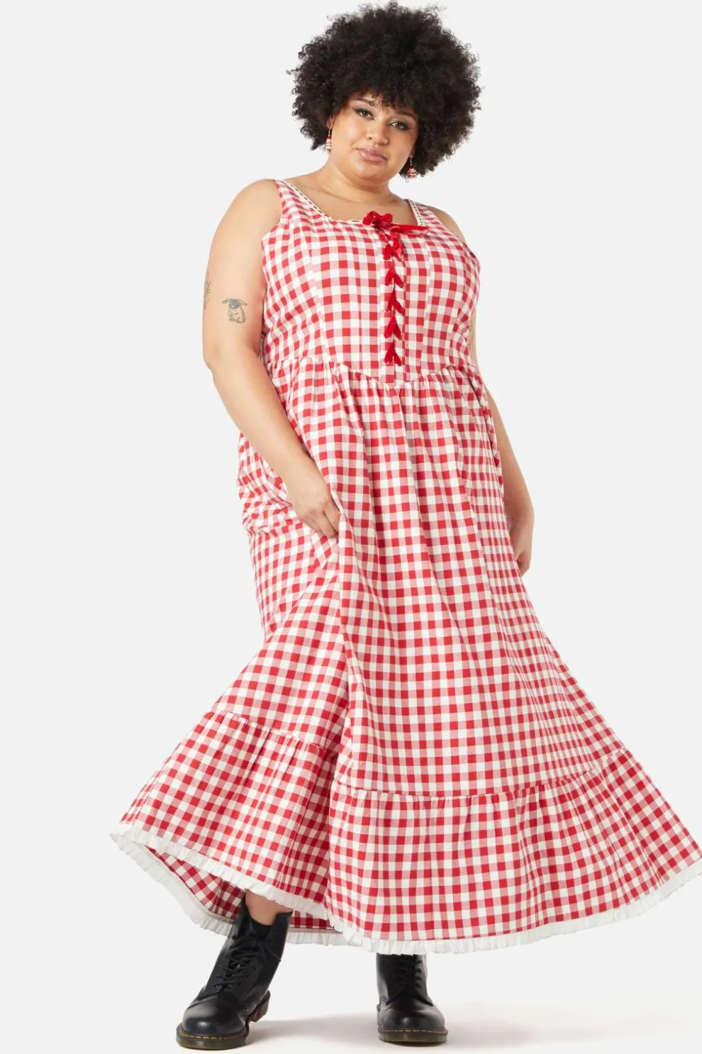 Curve Jam Gingham Corset Dress