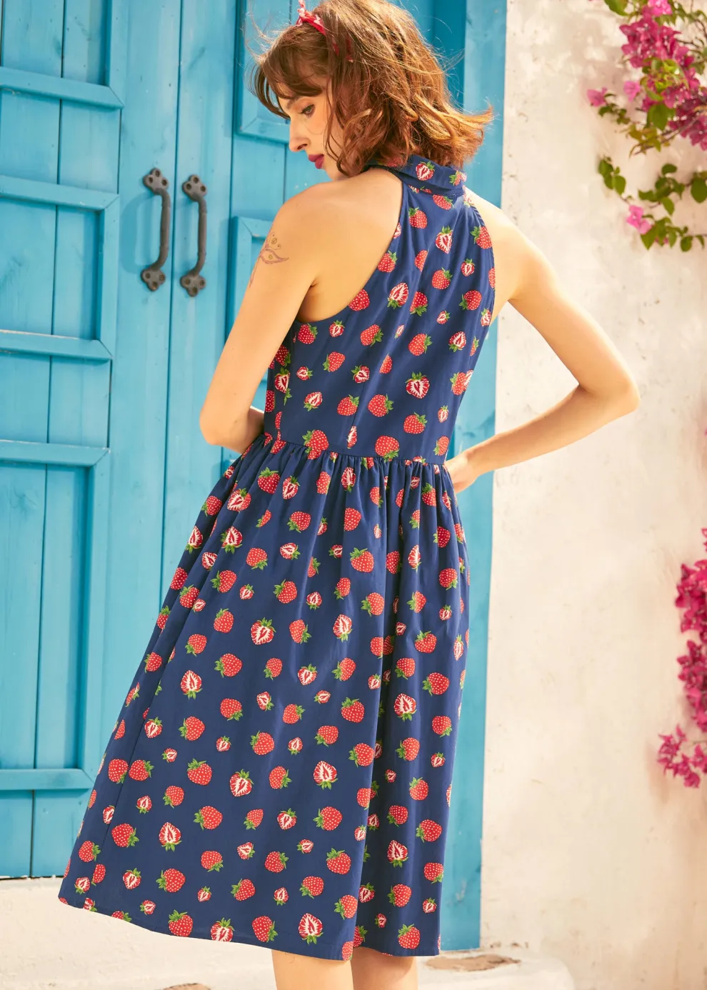 Cutaway Shirt Fit & Flare Dress