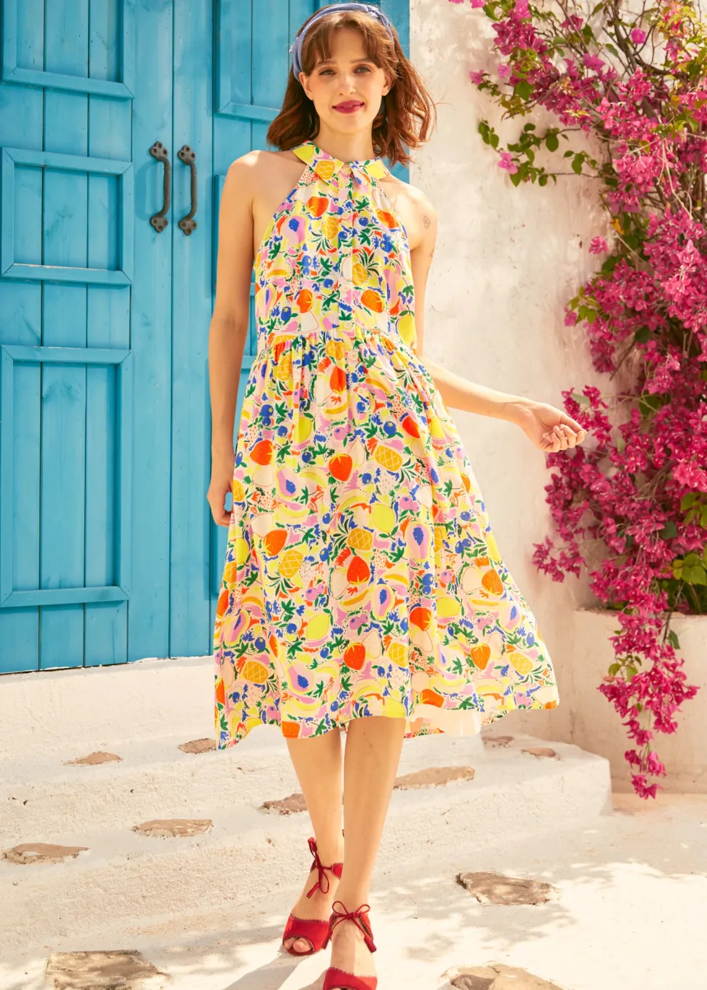 Cutaway Shirt Fit & Flare Dress