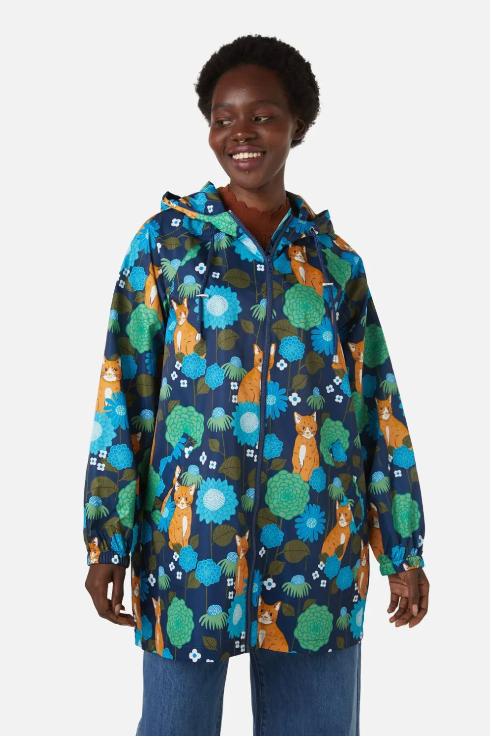 Cute Cats Rain Jacket