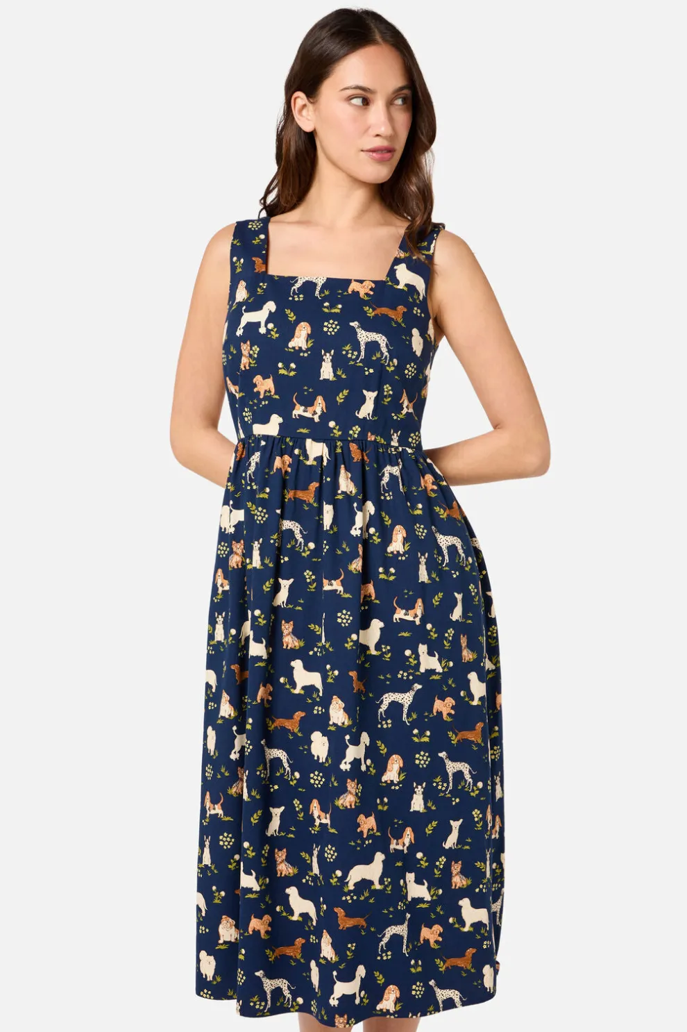 Cute Dogs Midi Dress