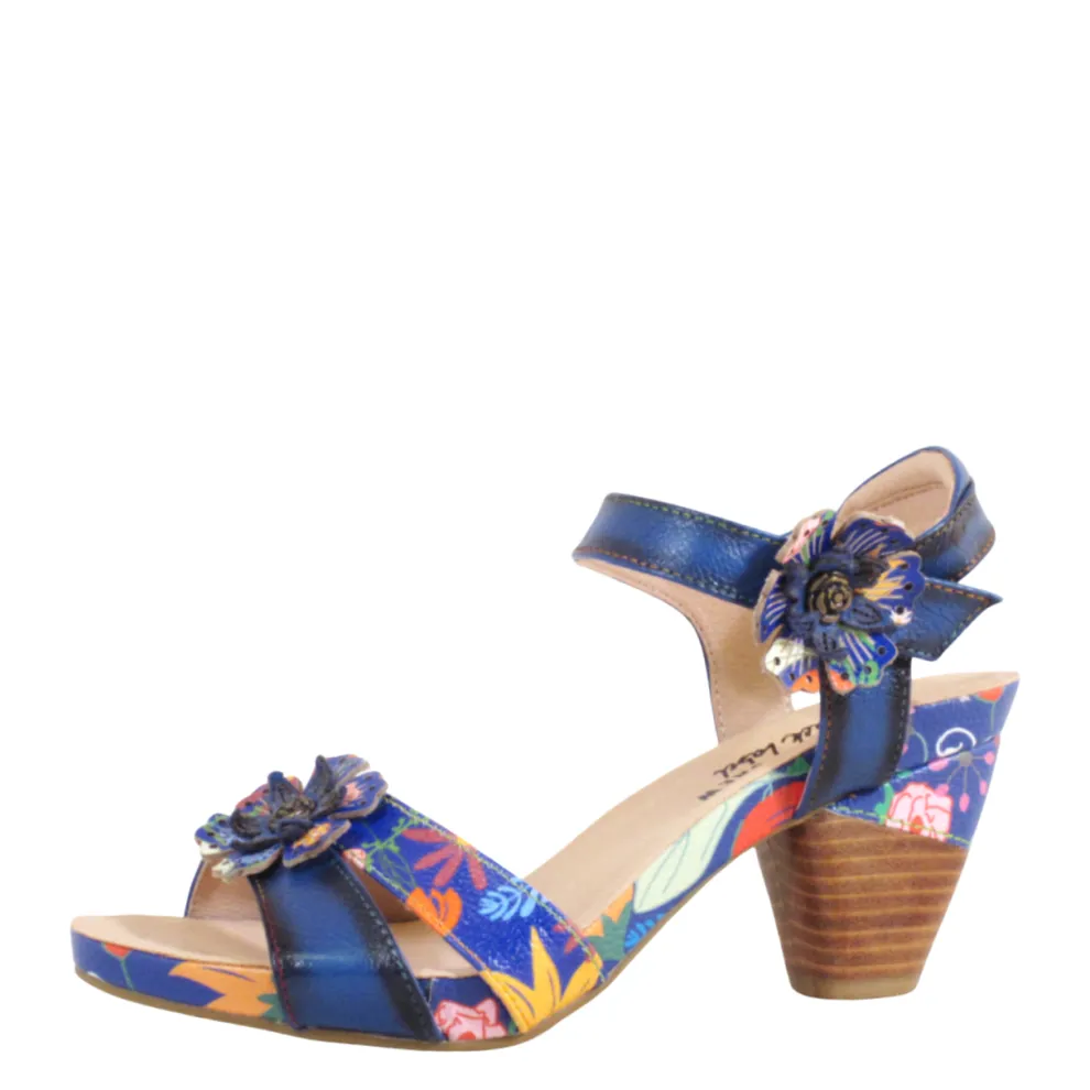 Daphne Retro Floral Heels