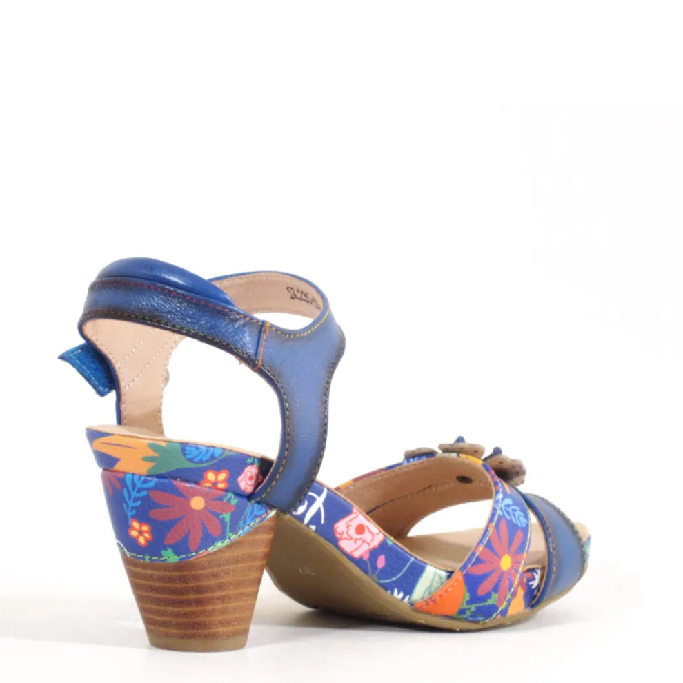 Daphne Retro Floral Heels