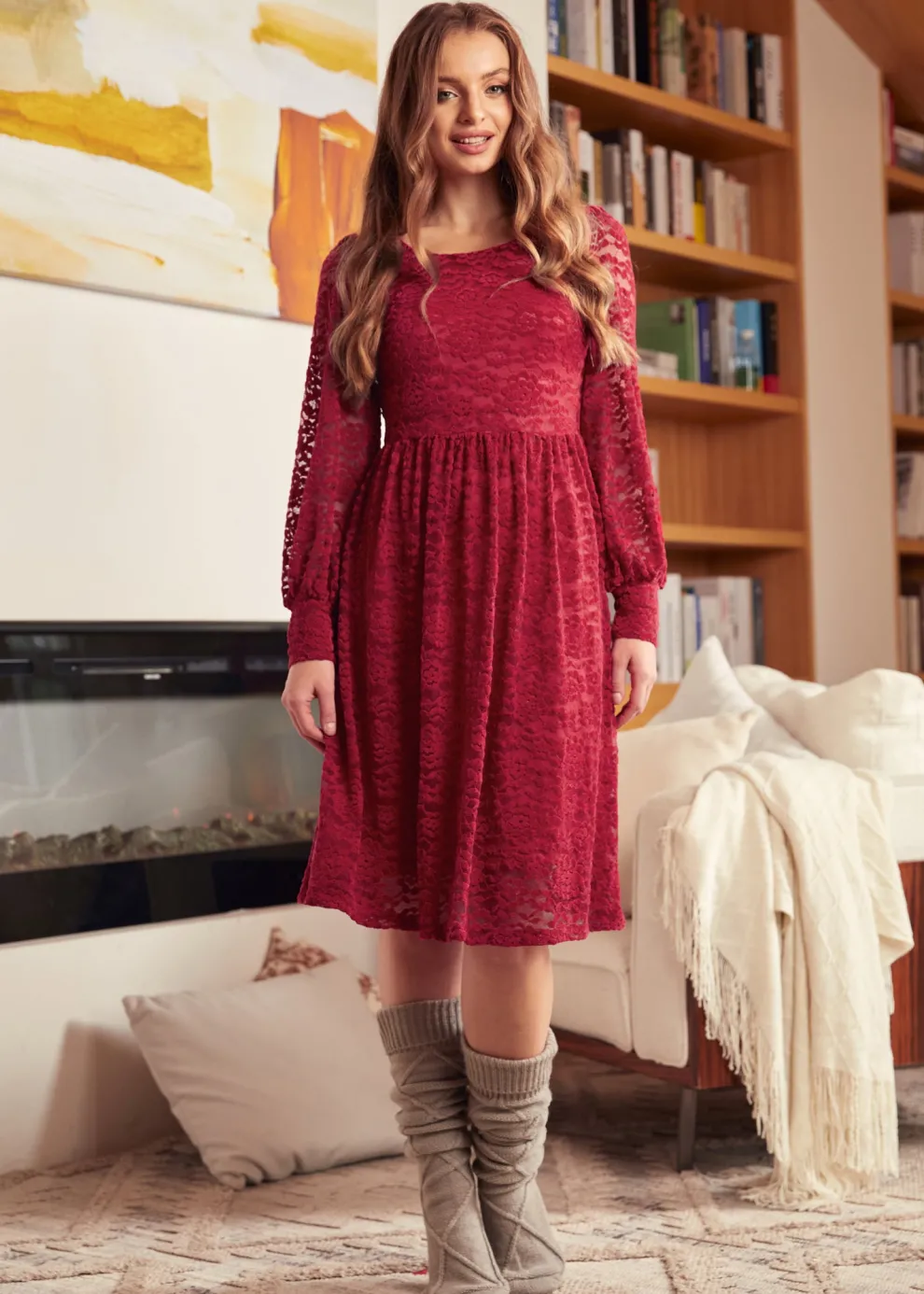 Dazzling in the Discotheque Turtleneck Dress