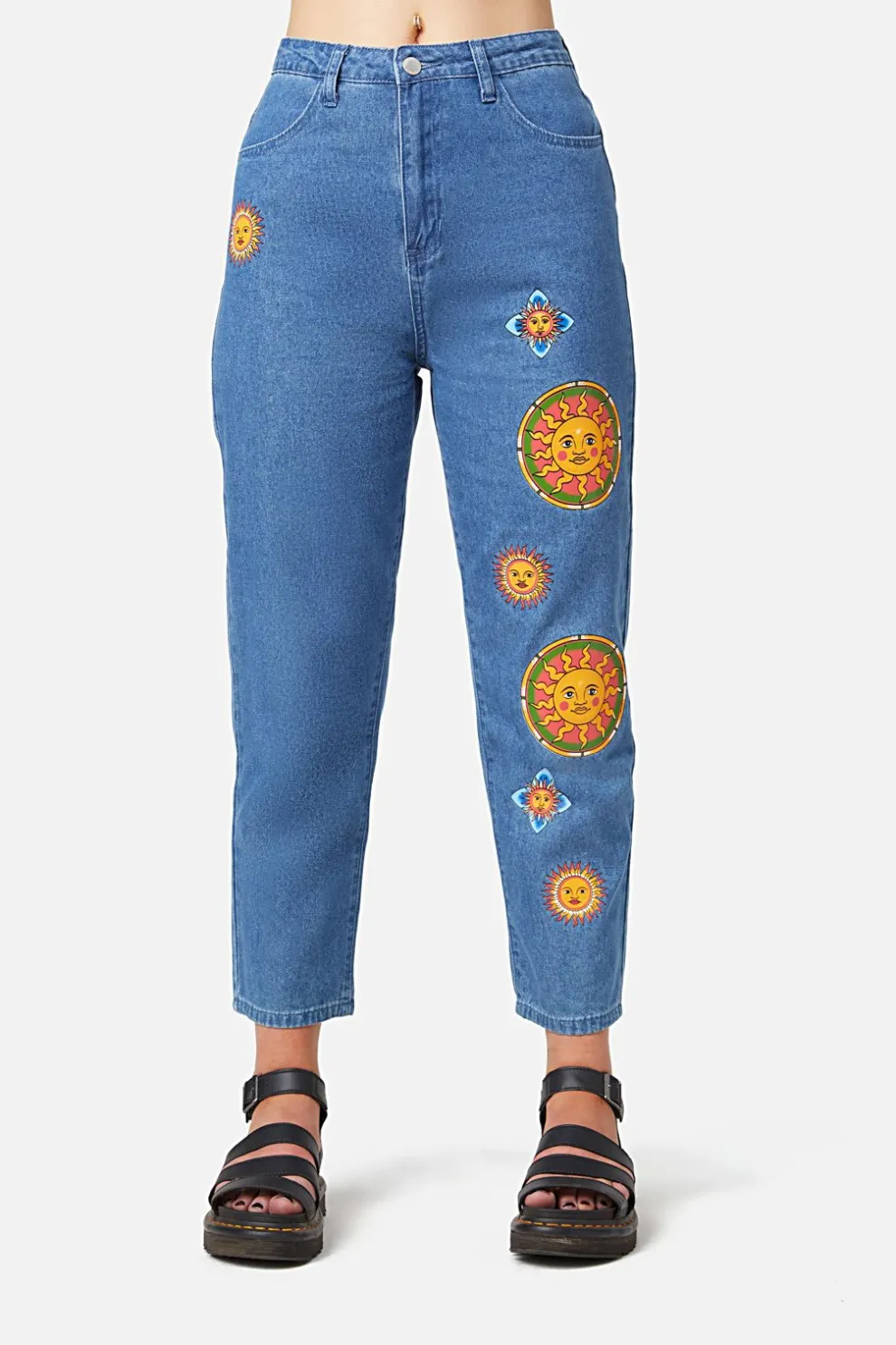 Denim Sun Print Jean