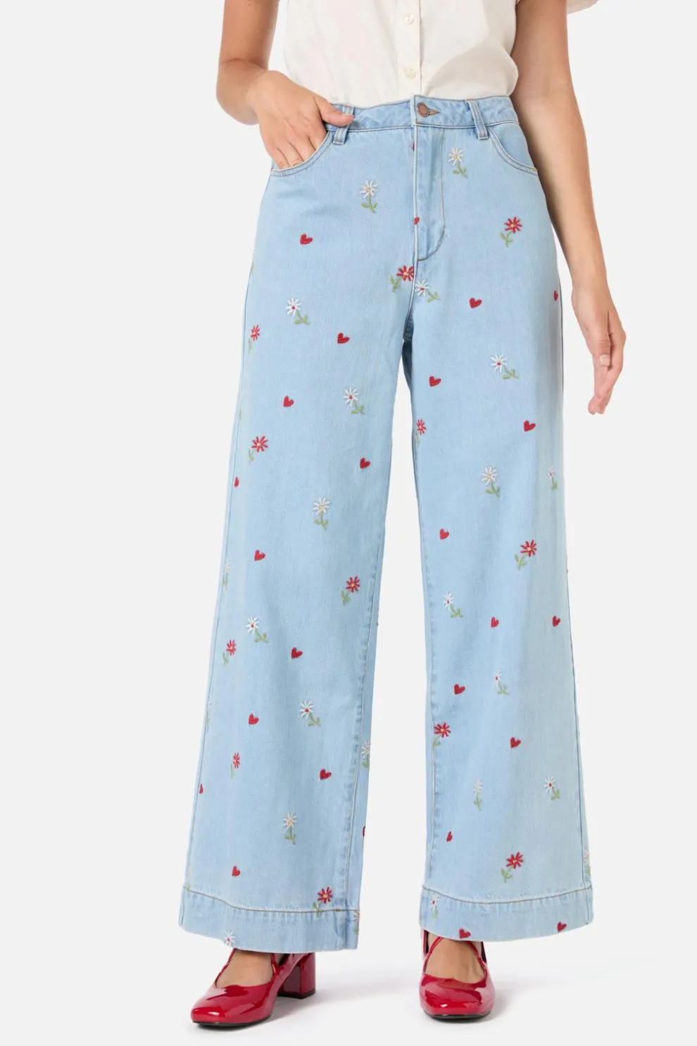 Ditsy Embroidered Jean