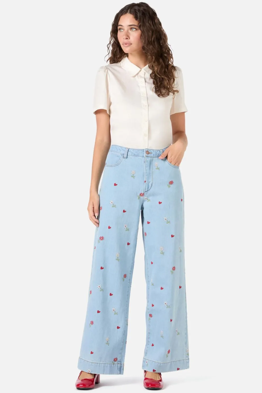 Ditsy Embroidered Jean
