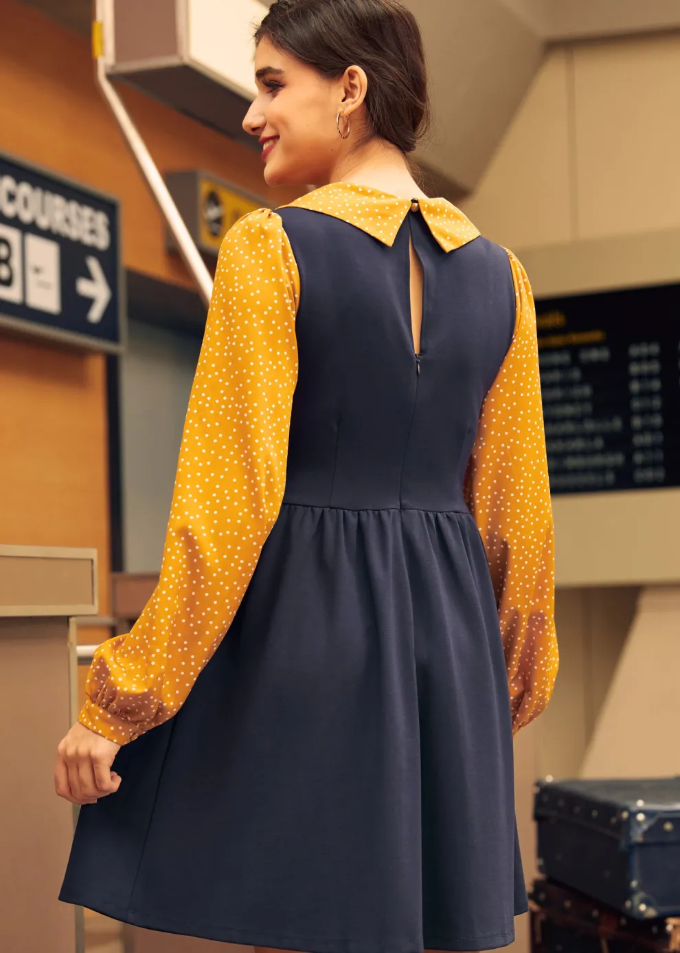 Doo-Wop Daydreamer Contrast Dress