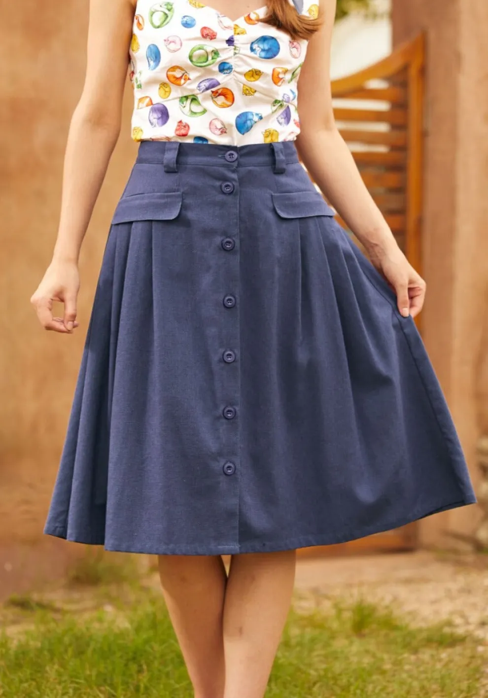 Effortless Feature Midi Skirt