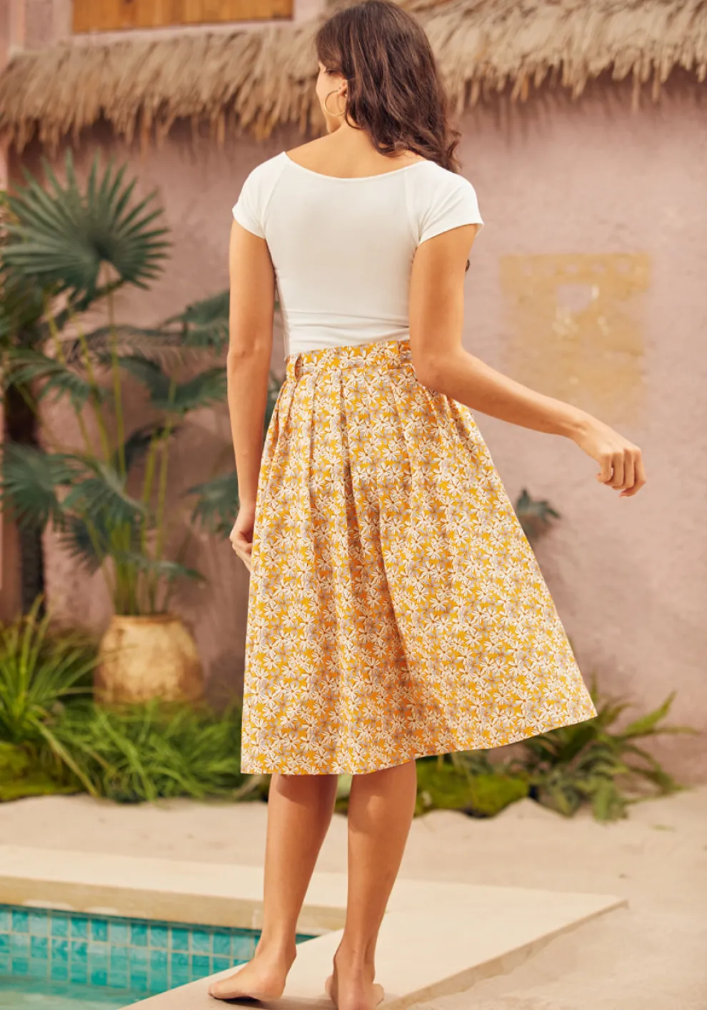 Effortless Feature Midi Skirt