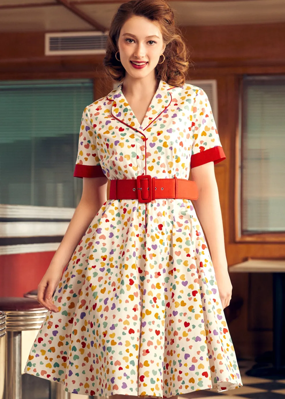 Elegant Epoch Belted Shirtdress